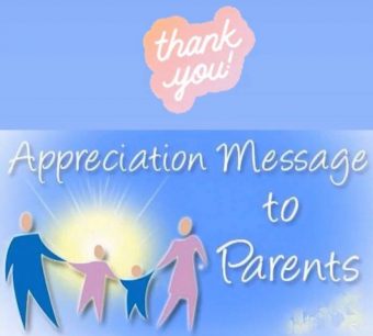 Appreciation Post: Dear Parents, MANY THANKS For Choosing JARMMETH!