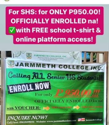 All SHS: For ONLY P950.00 Officially Enrolled Ka Na! CALL NOW!
