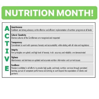 JULY Is NUTRITION MONTH! Iwas Stunting Campaign.